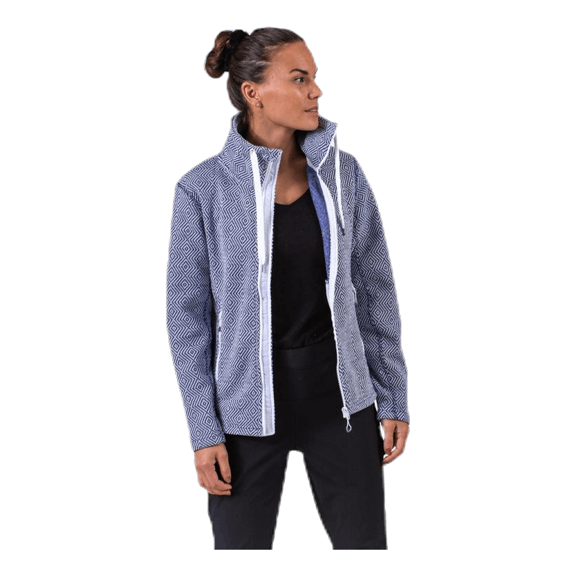 Freida Melange Fleece Jacket Blue