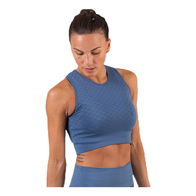 Seamless Crop Top Blue