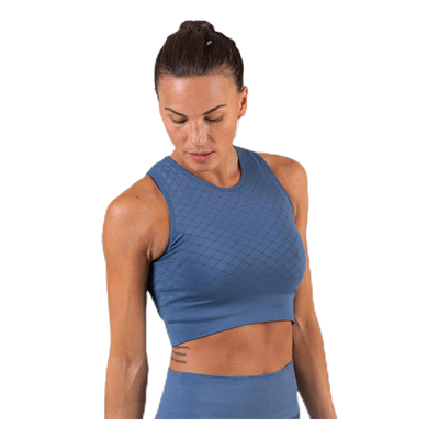 Seamless Crop Top Blue