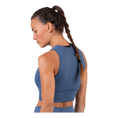 Seamless Crop Top Blue