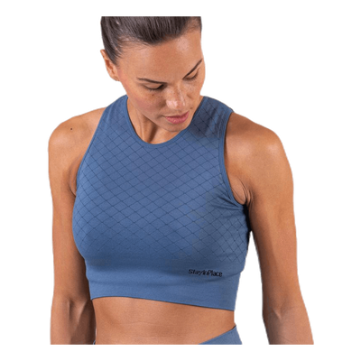 Seamless Crop Top Blue