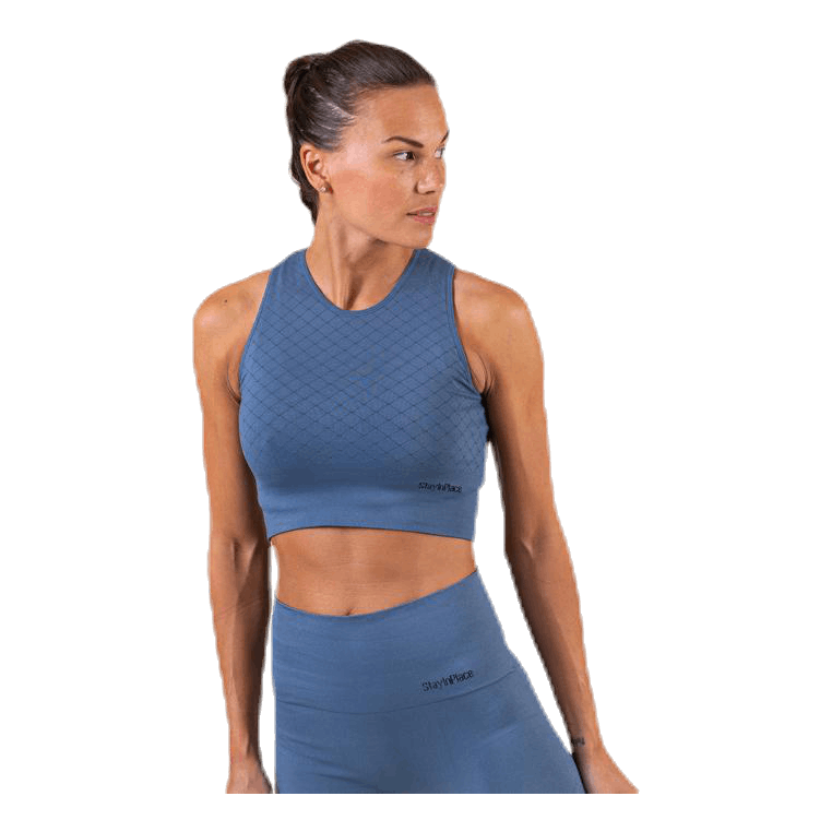 Seamless Crop Top Blue