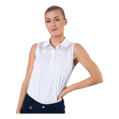 Miko Sleeveless Poloshirt White