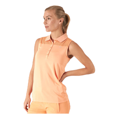 Miko Sleeveless Poloshirt Orange