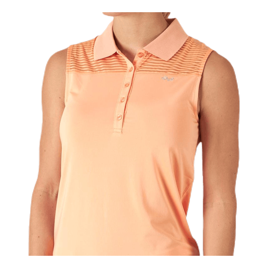 Miko Sleeveless Poloshirt Orange