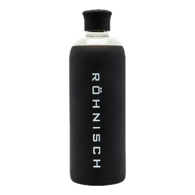 Glass Water Bottle White/Black