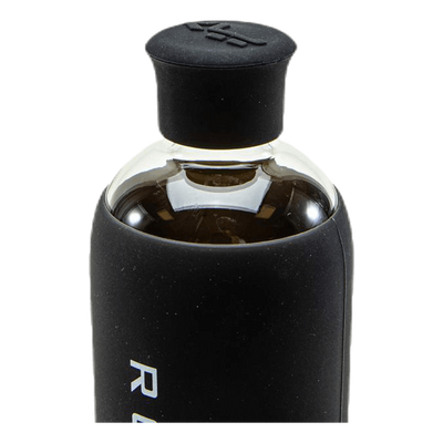 Glass Water Bottle White/Black