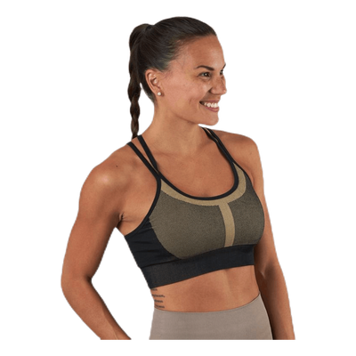 Seamless Strap Sports Bra Beige