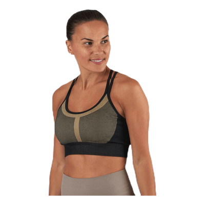 Seamless Strap Sports Bra Beige
