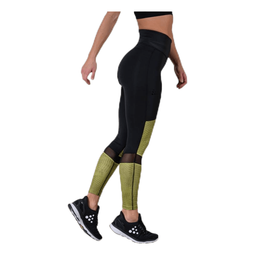 UNMTD High Waist Tights Black/Yellow