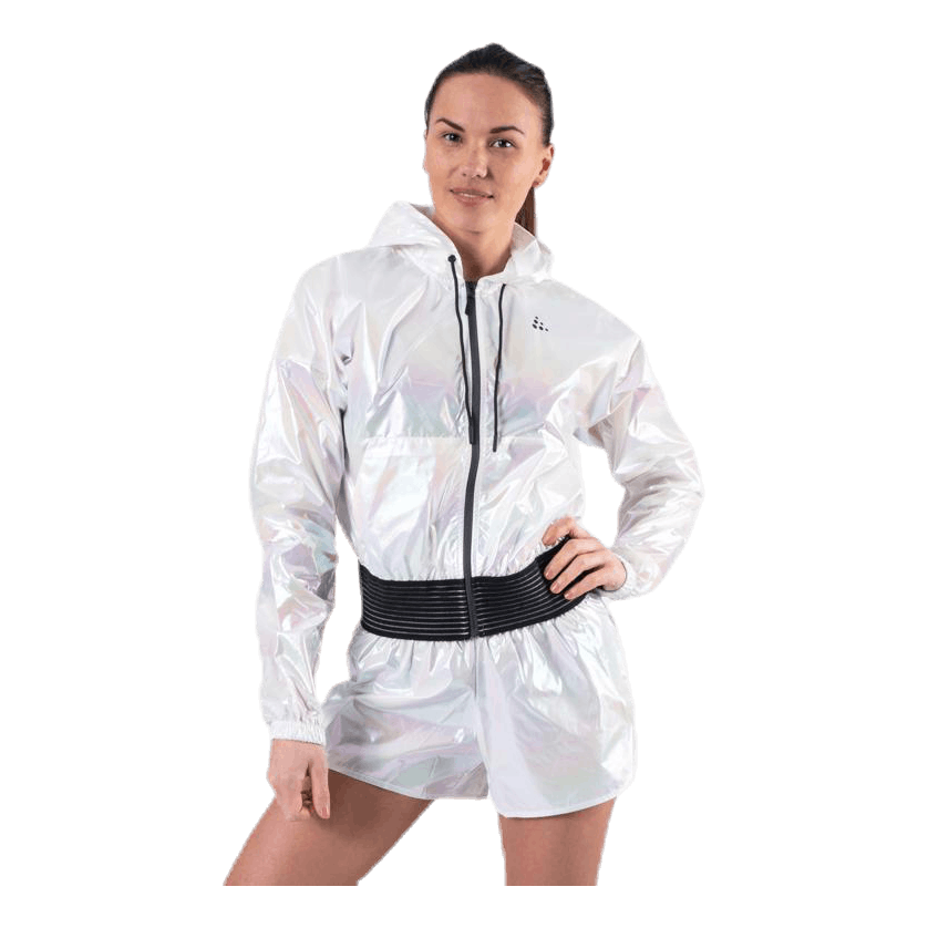 UNMTD Shiny Hood Jacket Patterned/White