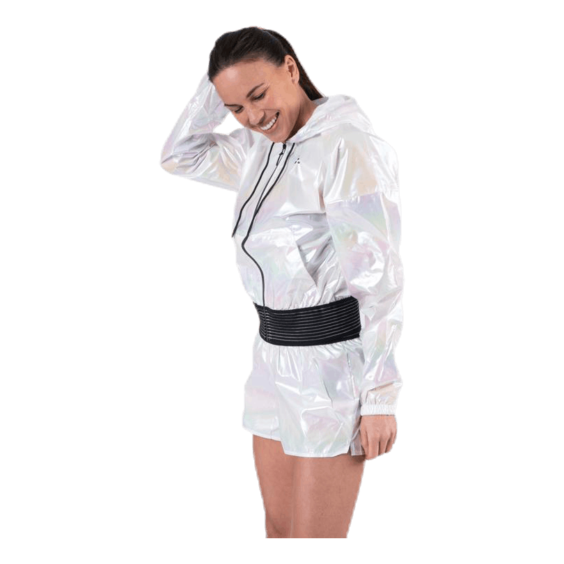UNMTD Shiny Hood Jacket Patterned/White