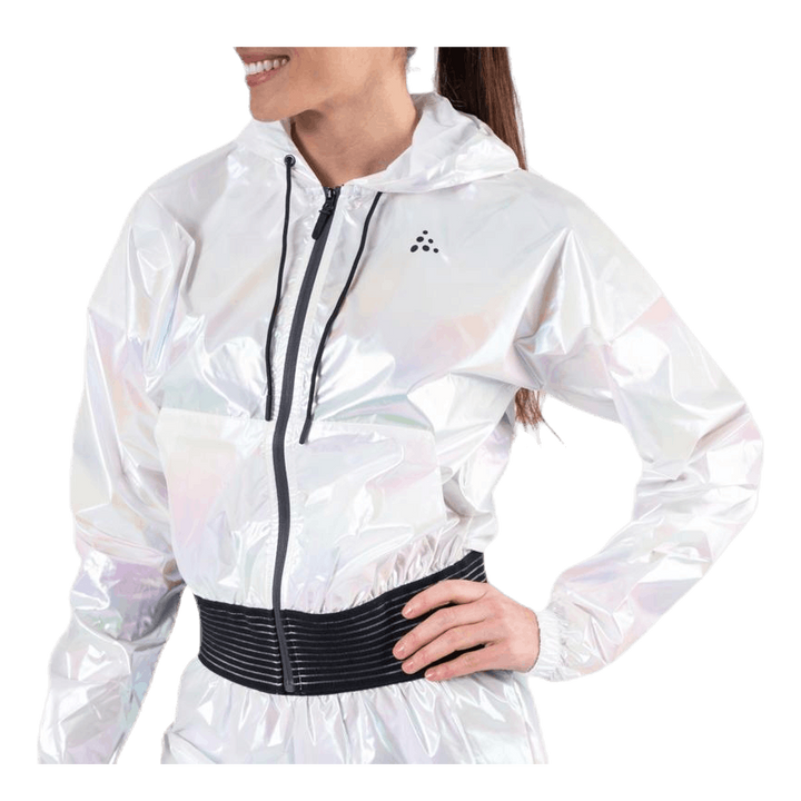 UNMTD Shiny Hood Jacket Patterned/White