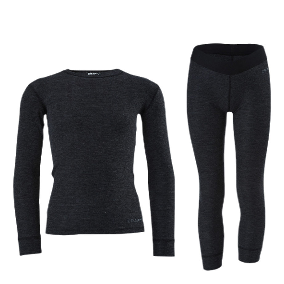 Core Wool Merino Set Junior Black