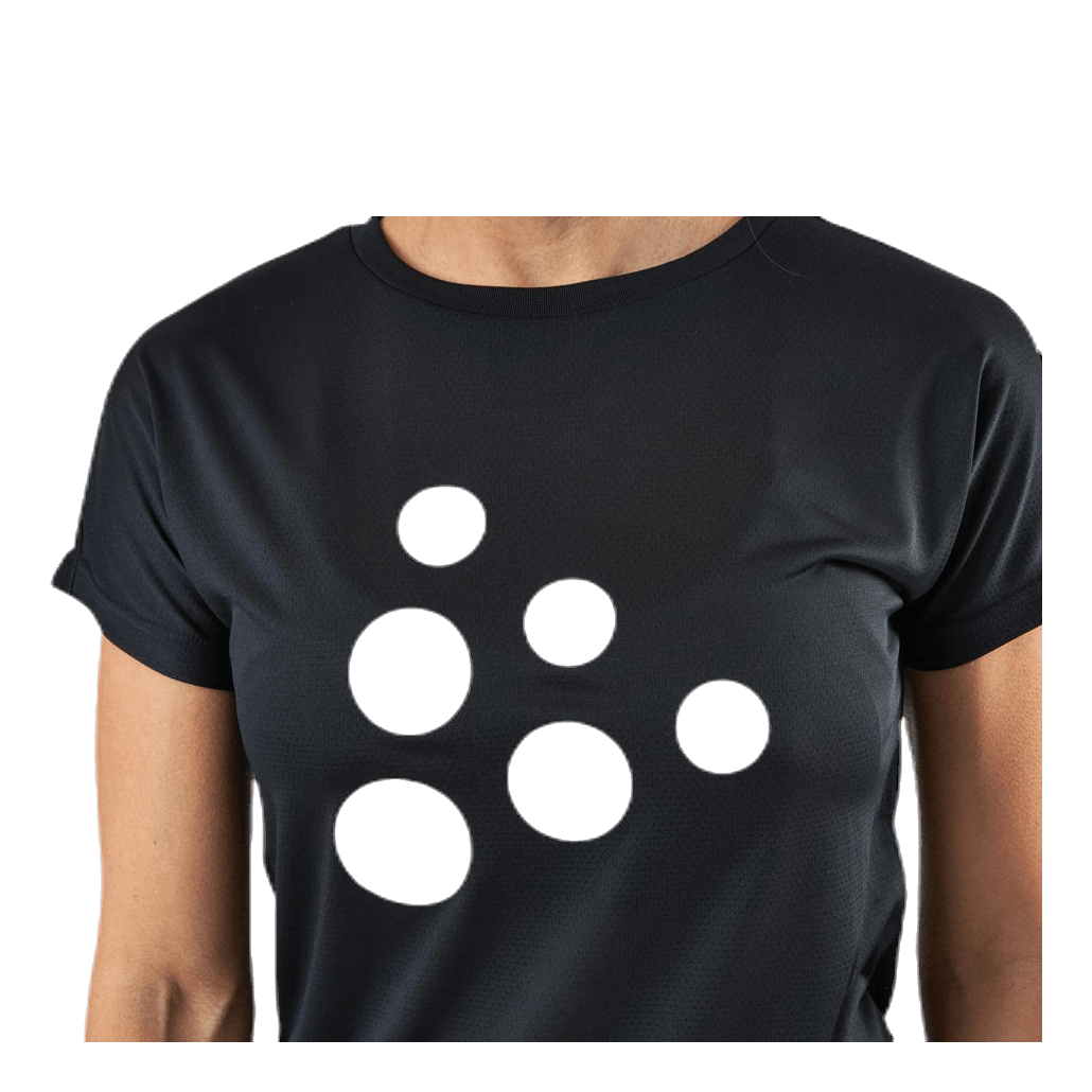 Eaze SS Logo Mesh Tee White/Black