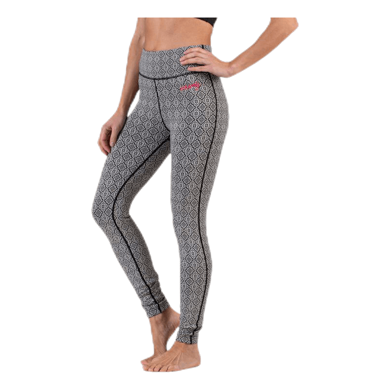 Spin To Win Mid Layer Tights White/Black