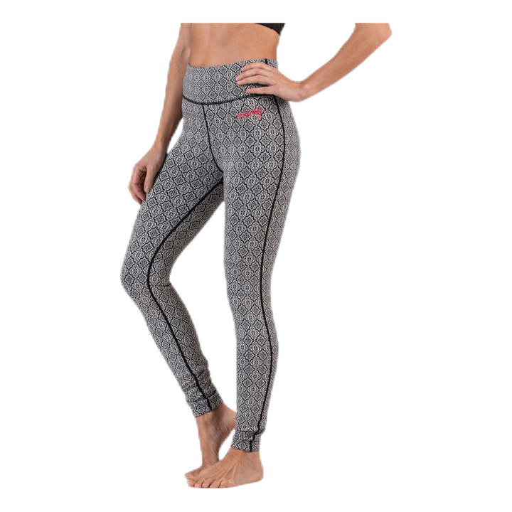 Spin To Win Mid Layer Tights White/Black