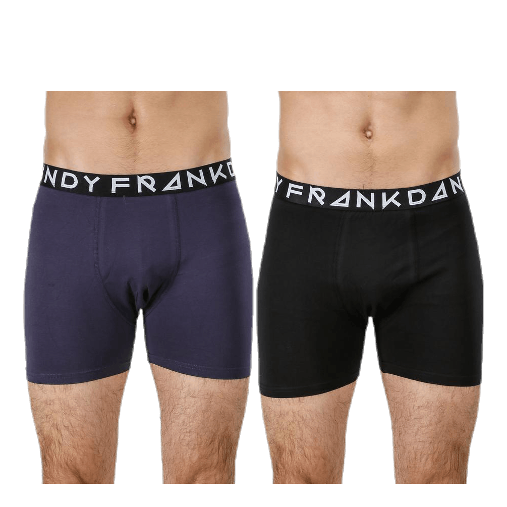 Solid Boxer 2-Pack Blue/Black