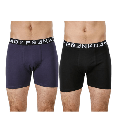Solid Boxer 2-Pack Blue/Black