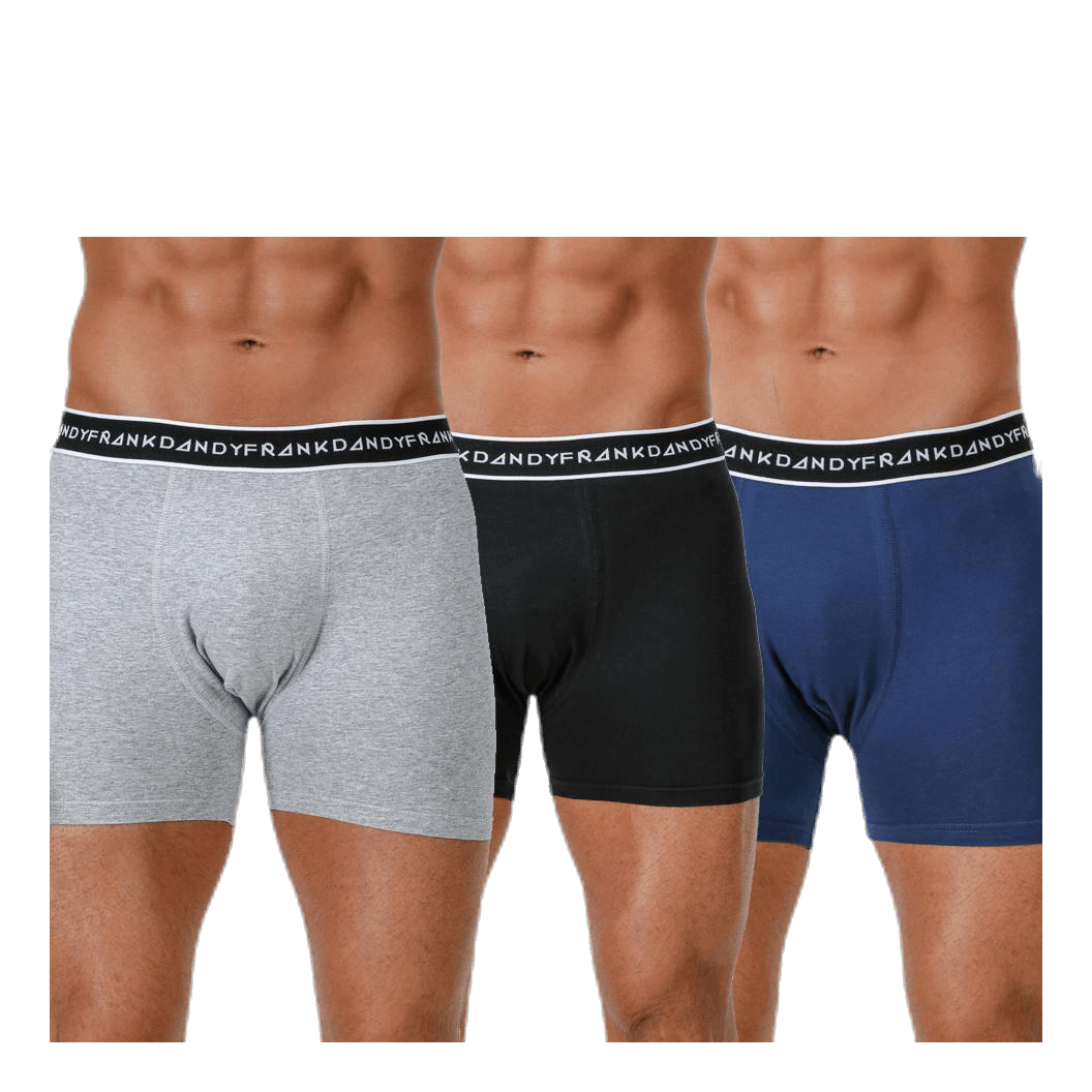 Organic Cotton Boxer 5-Pack Blue/Black/Grey