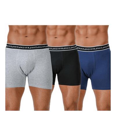 Organic Cotton Boxer 5-Pack Blue/Black/Grey