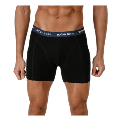 Solid Contrast Shorts 3-pack Black