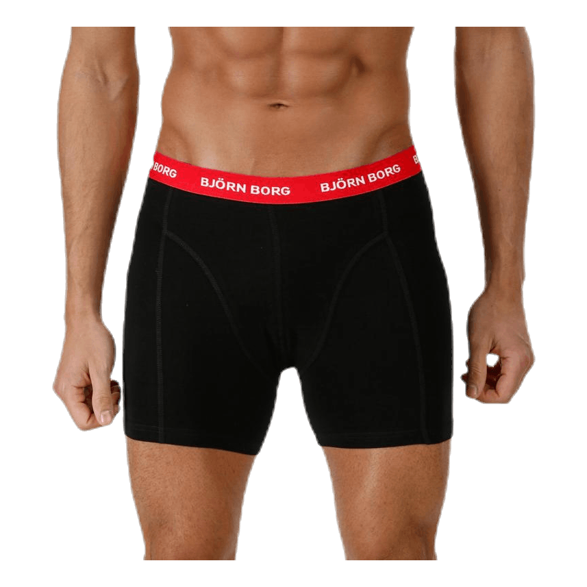 Solid Contrast Shorts 3-pack Black