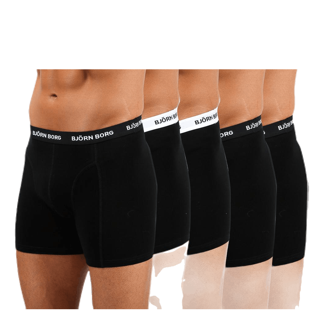 Solid Shorts 5-Pack Black