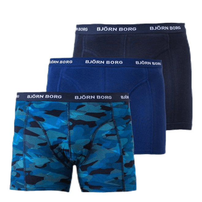 Shadeline Shorts 3-Pack Blue/Patterned/Black