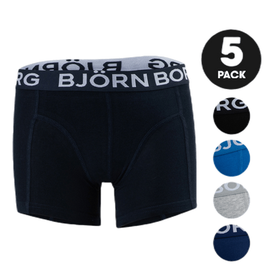 Solid Sammy Shorts 5-Pack Jr Blue/Black/Grey