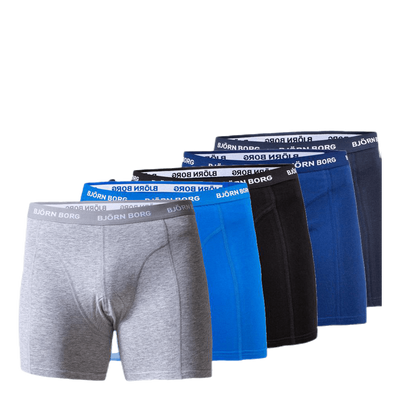 Solid Shorts 5-Pack Blue/Patterned