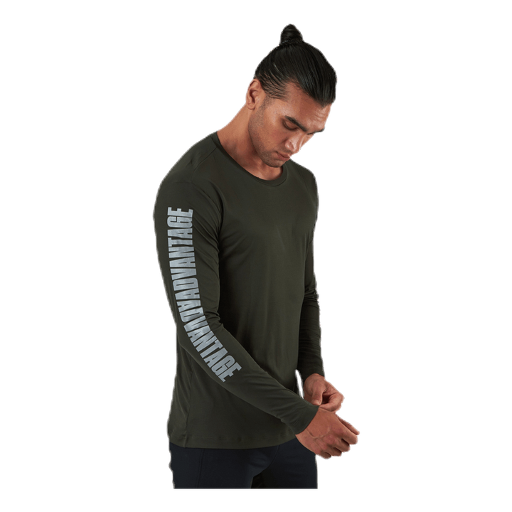 Perf Night LS Tee Green