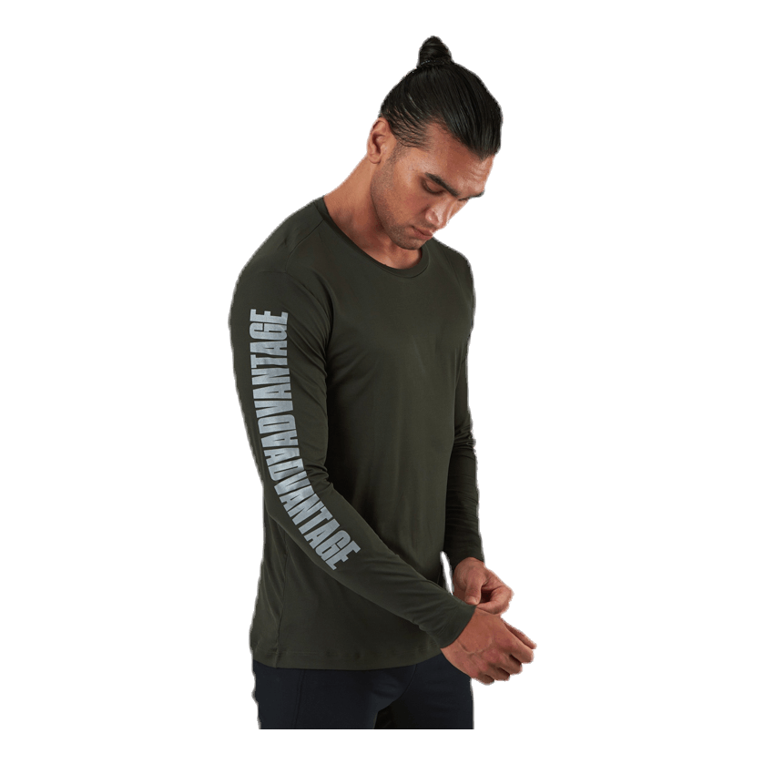 Perf Night LS Tee Green