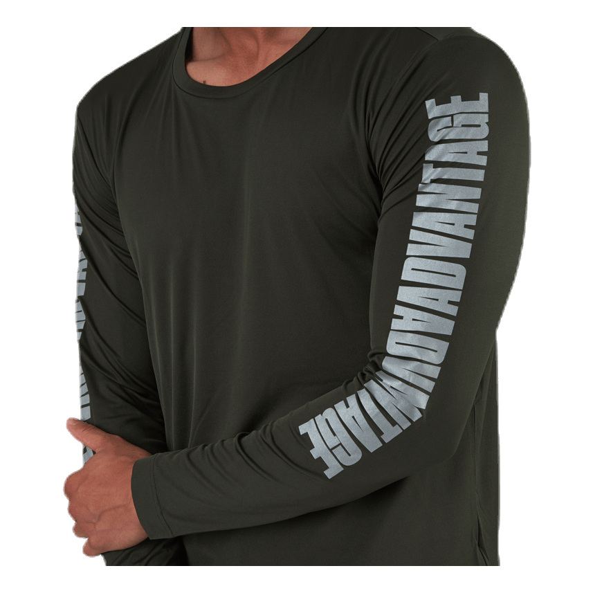 Perf Night LS Tee Green