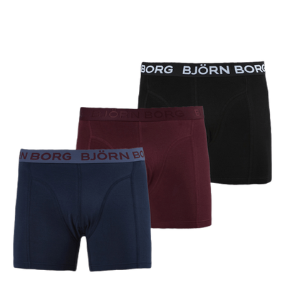 Sammy Solid Shorts 3-Pack Blue/Red