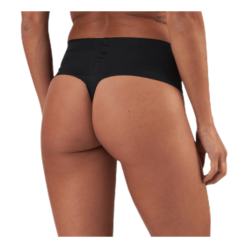 Henni Solid High Waist String Black