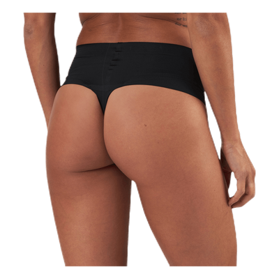 Henni Solid High Waist String Black