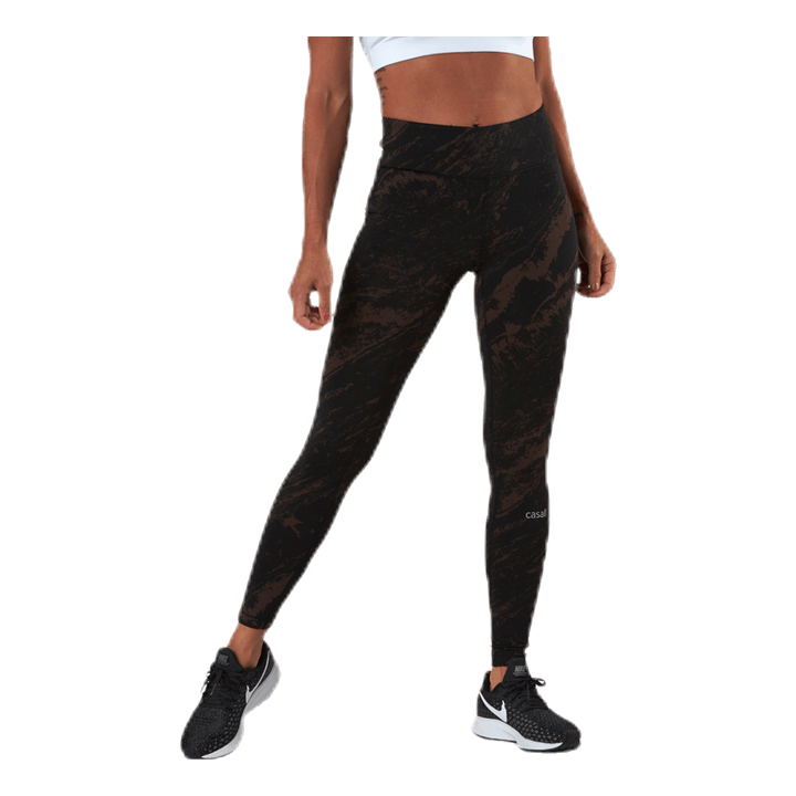 Classic Printed 7/8 Tights Brown/Black