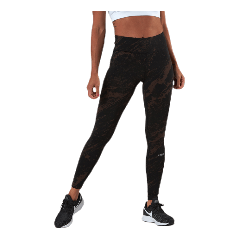 Classic Printed 7/8 Tights Brown/Black