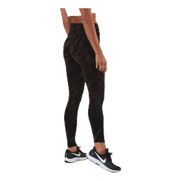 Classic Printed 7/8 Tights Brown/Black
