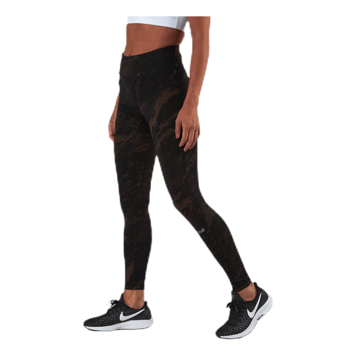 Classic Printed 7/8 Tights Brown/Black
