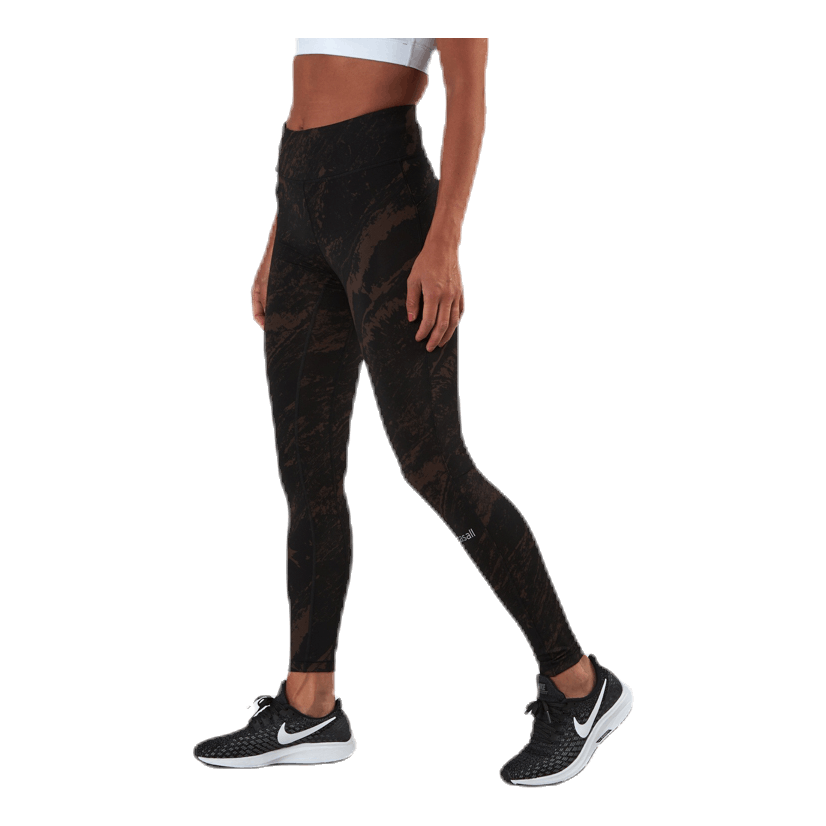Classic Printed 7/8 Tights Brown/Black