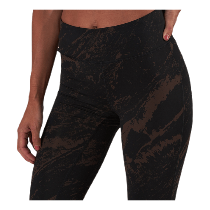 Classic Printed 7/8 Tights Brown/Black