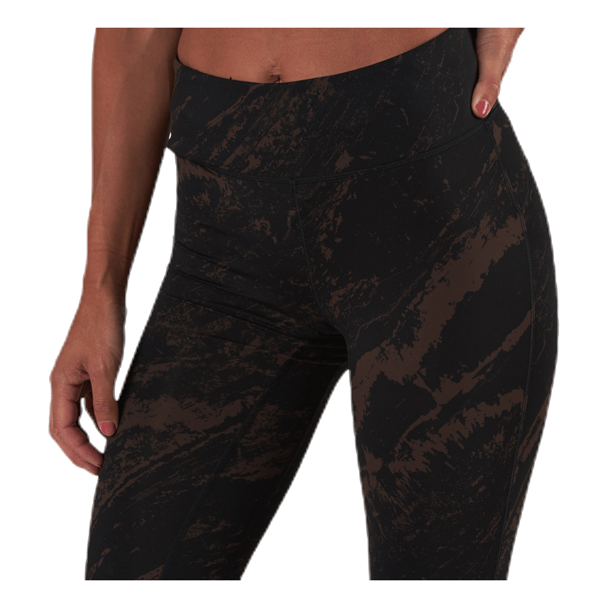 Classic Printed 7/8 Tights Brown/Black