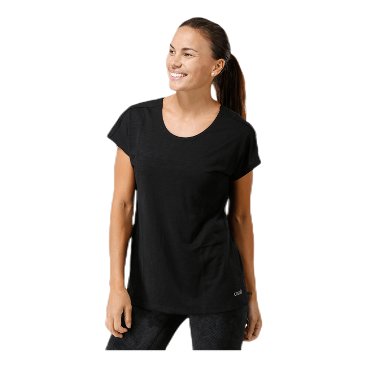 Raw Elastic Tee Black
