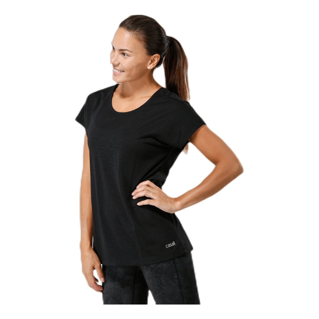 Raw Elastic Tee Black