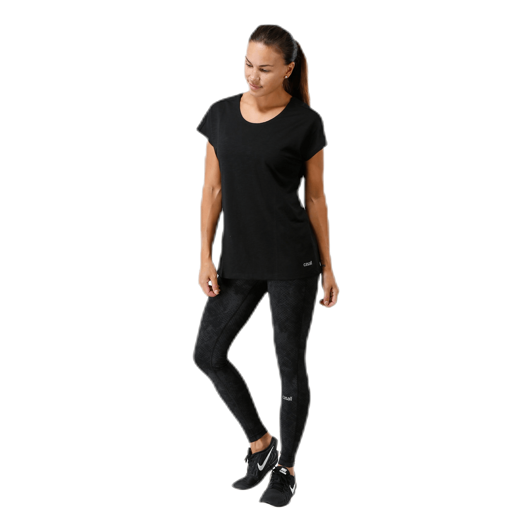 Raw Elastic Tee Black