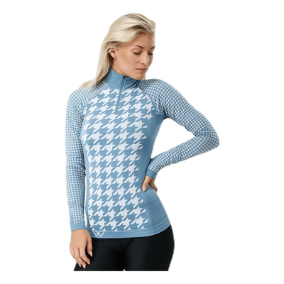 Agnes Zip Blue/White