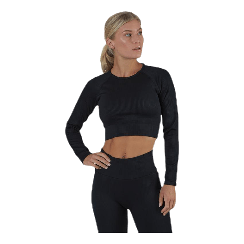 Bonnie Ribbed LS Black