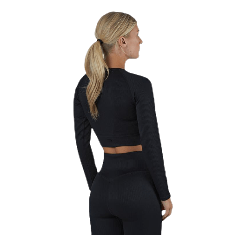 Bonnie Ribbed LS Black